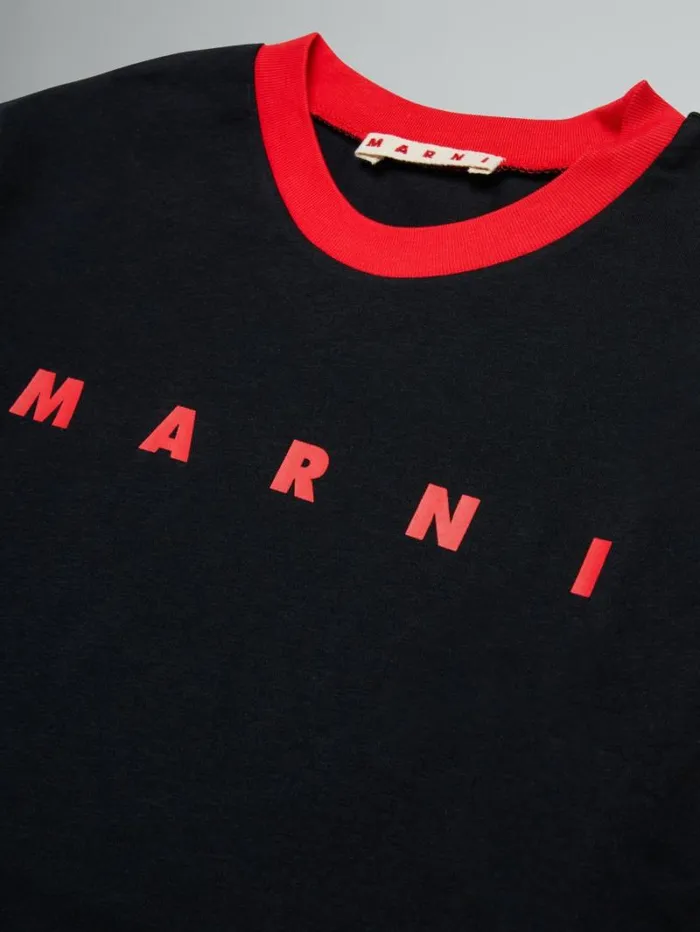 Kids Marni Black TShirt With Logo