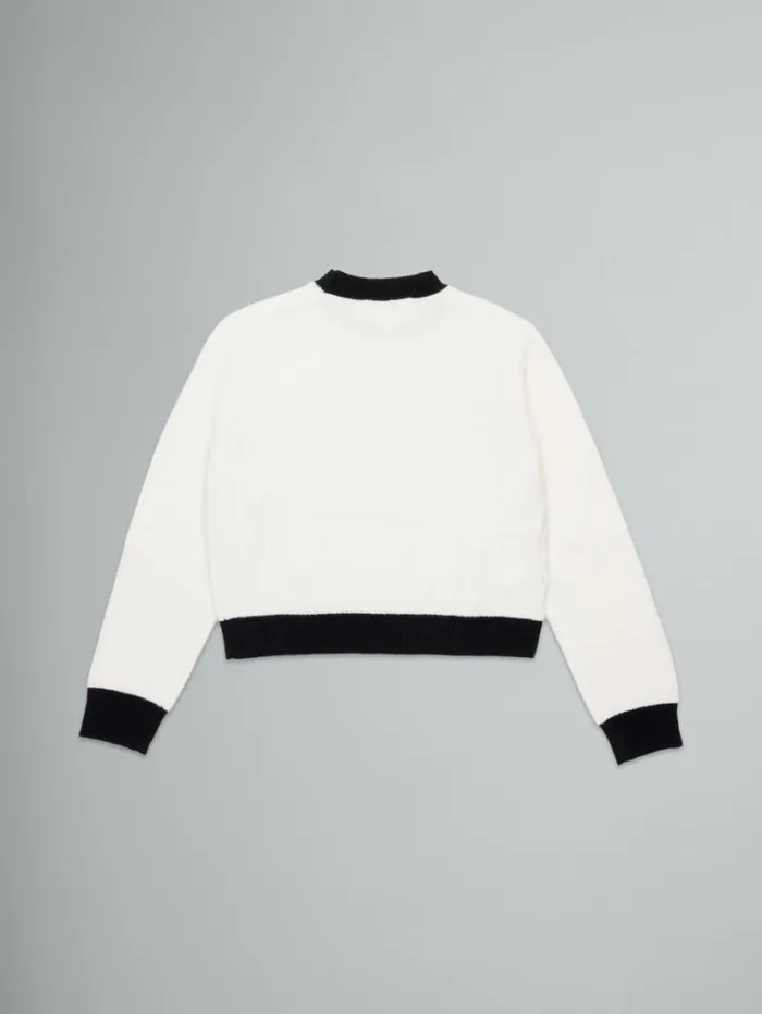 Kids Marni Colorblock WoolCashmere Blend Crewneck Sweater