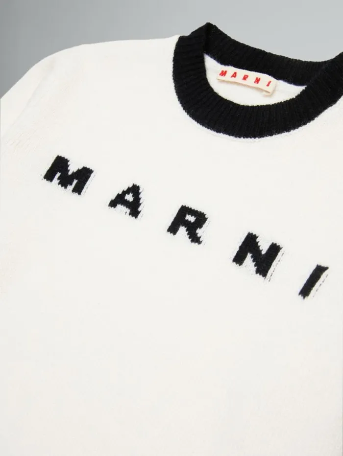 Kids Marni Colorblock WoolCashmere Blend Crewneck Sweater
