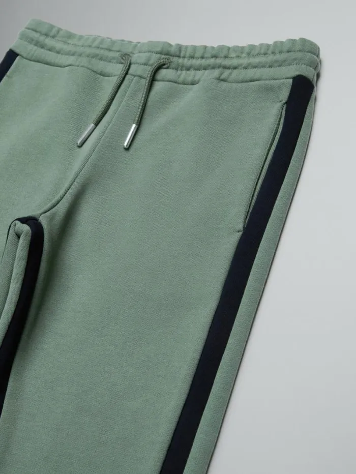 Kids Marni Green Fleece Jogger Trousers With Stripes