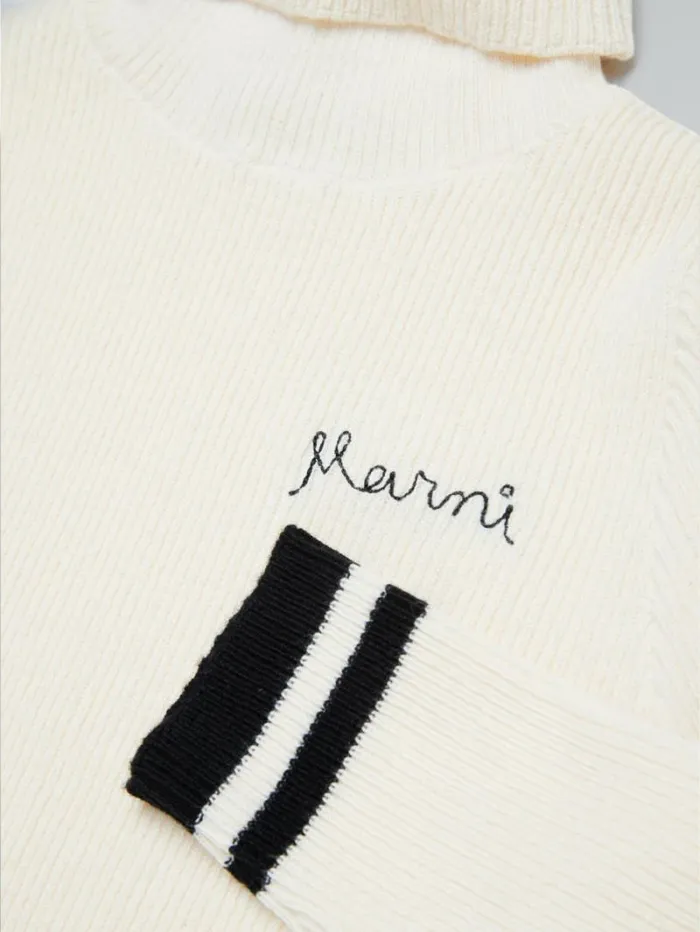 Kids Marni Ribbed CashmereBlend Jumper
