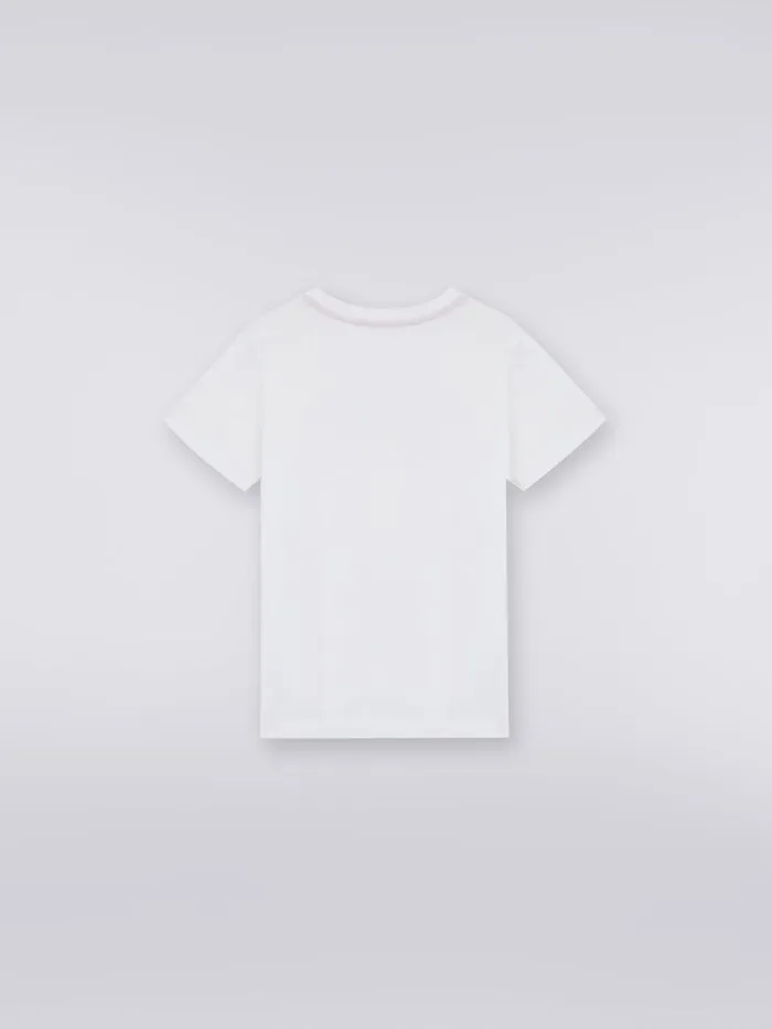 Kids ShortSleeved Cotton TShirt With Logo White Missoni Clothing Kids ShortSleeved Cotton TShirt With Logo White Missoni Clothing