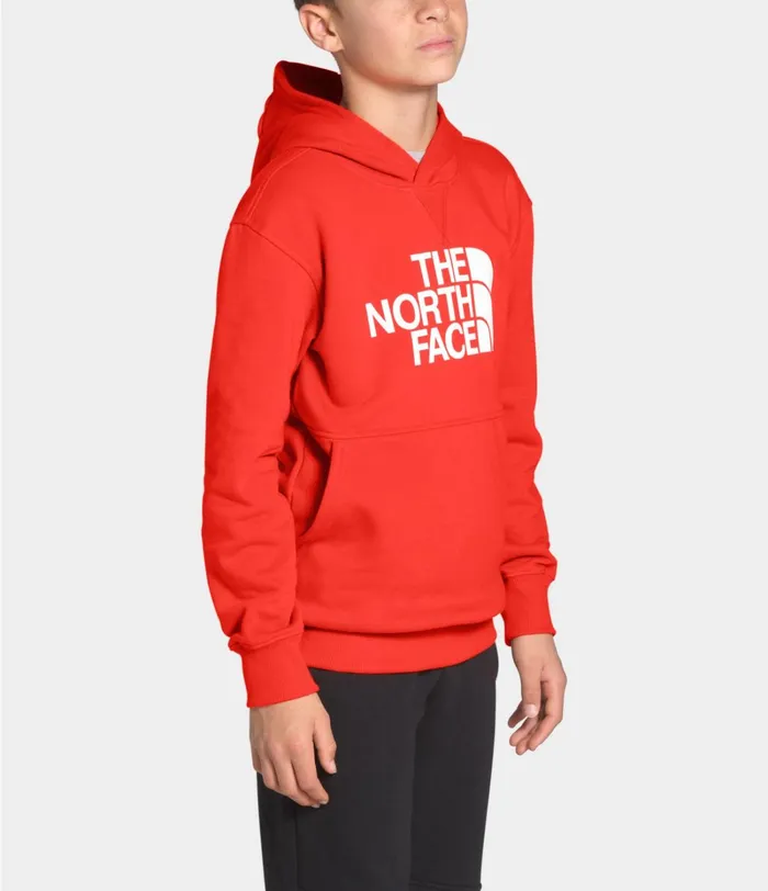 Kids The North Face Fleece Essential Pullover Hoodie Flare Orange