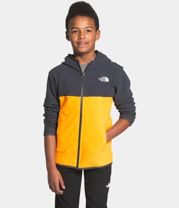 Kids The North Face Fleece Glacier Full Zip Hoodie Summit Gold