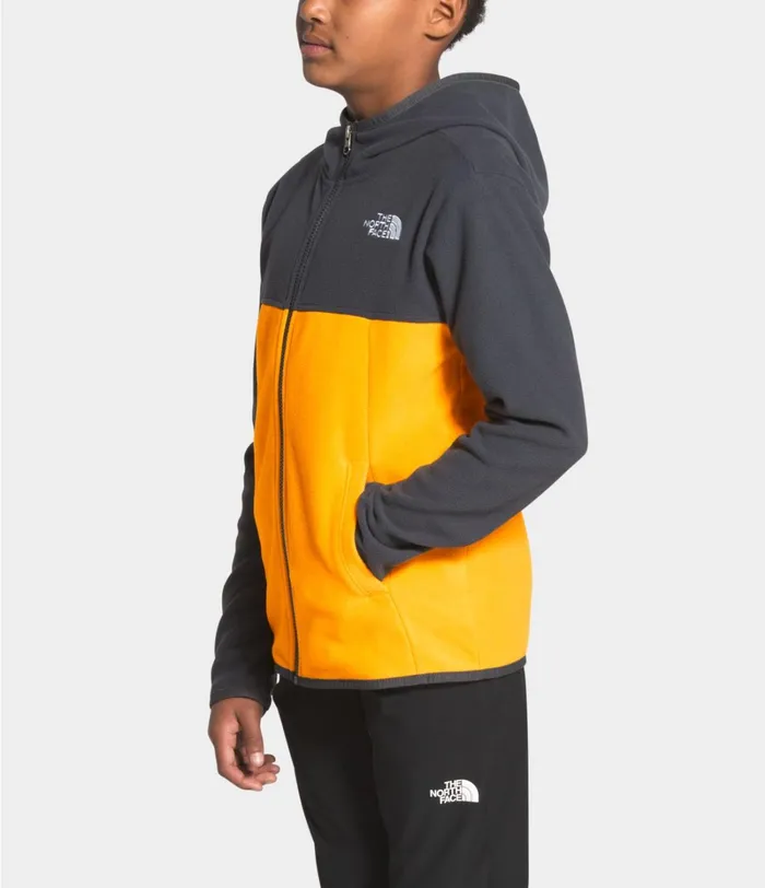 Kids The North Face Fleece Glacier Full Zip Hoodie Summit Gold