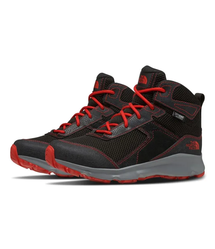Kids The North Face Shoes Jr Hedgehog Hiker II Mid WP Tnf Blackfiery Red