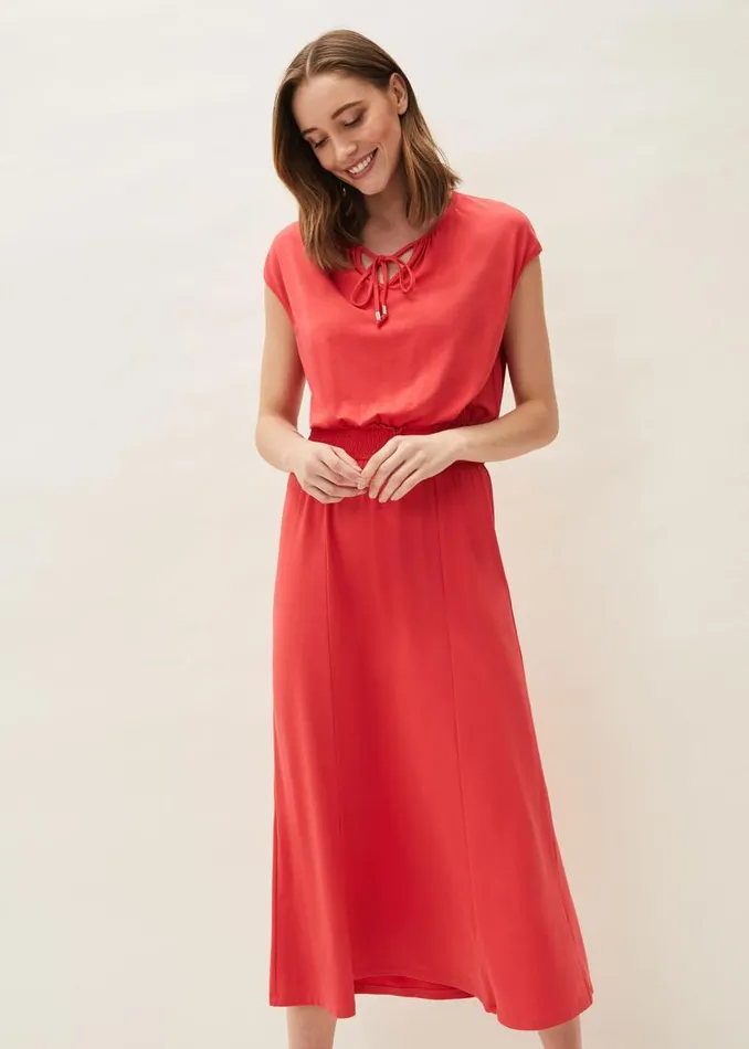 Kiera Jersey Shirred Waist Midi Dress Pout Women Phase Eight Dresses