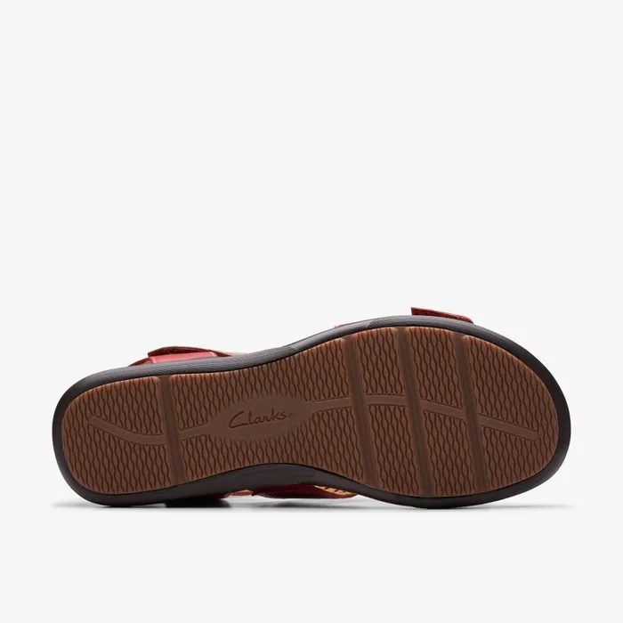Kitly Way Cherry Leather Women Clarks Sandals and Flip Flops