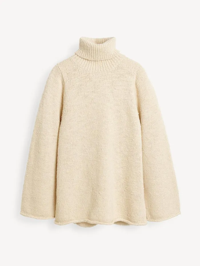 Knitwear Women By Malene Birger Charice Wool Sweater Oyster Gray
