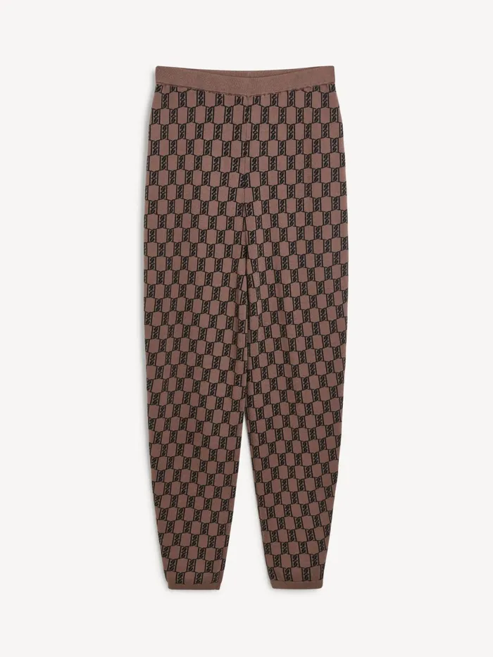 Knitwear Women By Malene Birger Hali Knitted Sweatpants Dark Mahogany