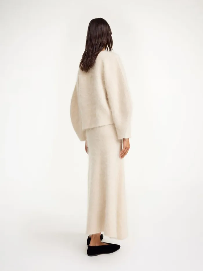 Knitwear Women By Malene Birger Milea Sweater Oyster Gray