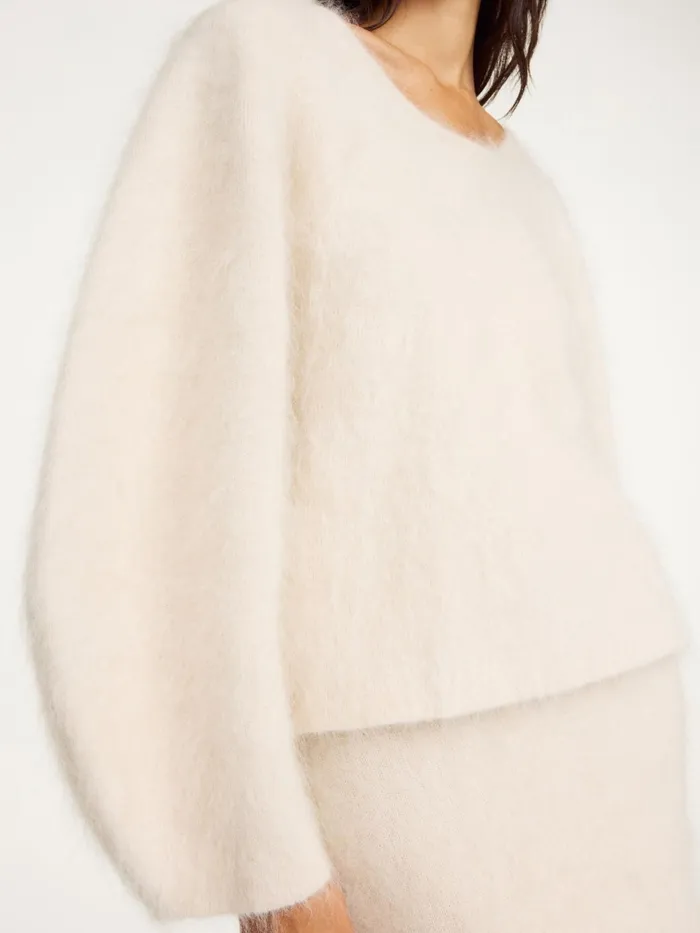 Knitwear Women By Malene Birger Milea Sweater Oyster Gray