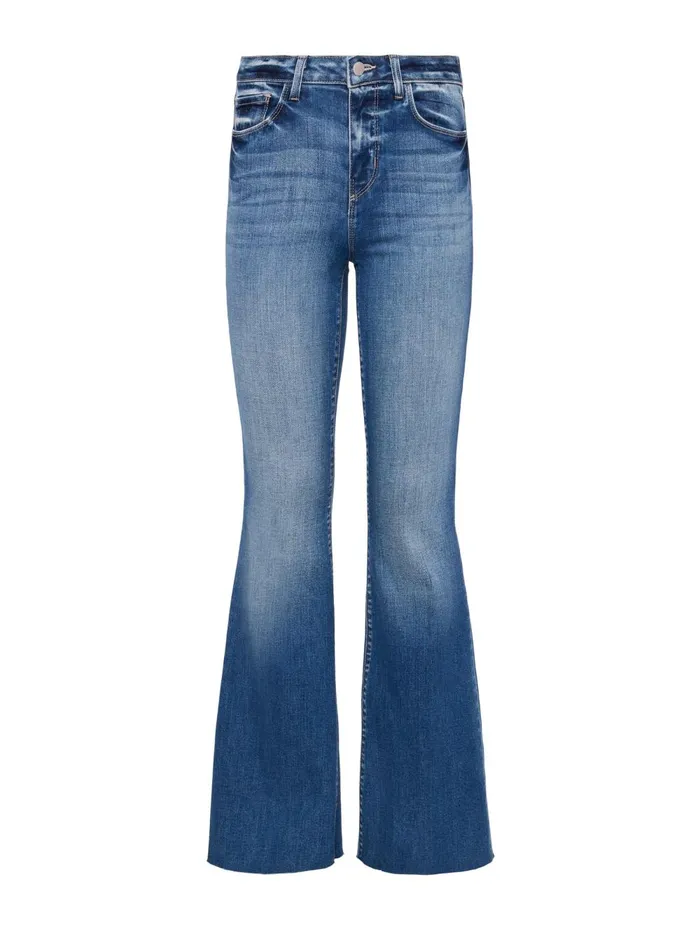 L039Agence Aged Denim Women Sera Sneaker Flare Jean Hampton L039Agence Aged Denim Women Sera Sneaker Flare Jean Hampton