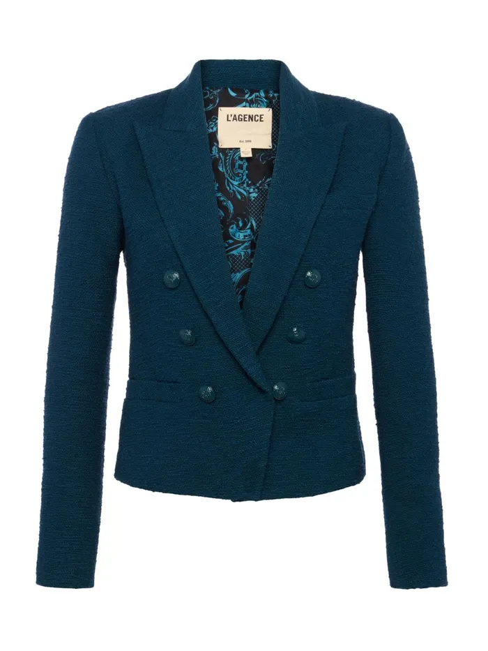 L039Agence Blazers and Jackets Women Brooke OpenFront Blazer Deep Tealrococo L039Agence Blazers and Jackets Women Brooke OpenFront Blazer Deep Tealrococo