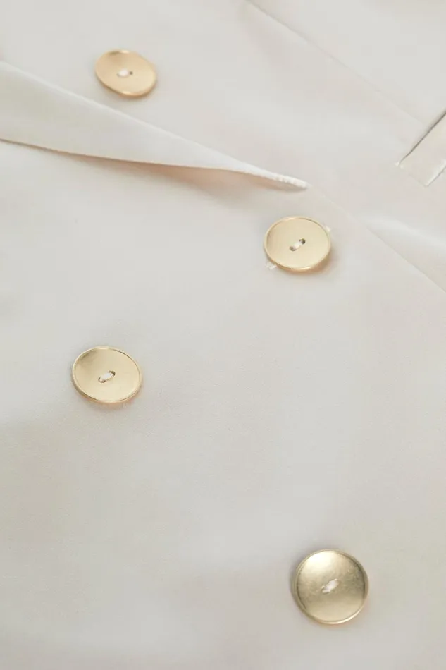 L039Agence Blazers and Jackets Women Colin Silk Blazer Champagne L039Agence Blazers and Jackets Women Colin Silk Blazer Champagne