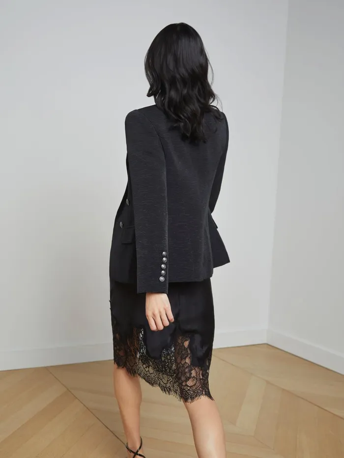L039Agence Blazers and Jackets Women Kenzie Blazer Blackbrushed Gunmetal L039Agence Blazers and Jackets Women Kenzie Blazer Blackbrushed Gunmetal