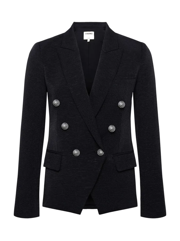 L039Agence Blazers and Jackets Women Kenzie Blazer Blackbrushed Gunmetal L039Agence Blazers and Jackets Women Kenzie Blazer Blackbrushed Gunmetal
