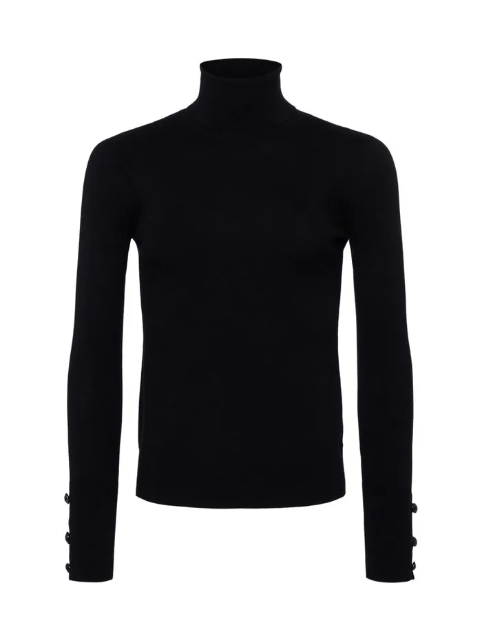 L039Agence Blouses and Tops Women Flora Turtleneck Blackblack L039Agence Blouses and Tops Women Flora Turtleneck Blackblack