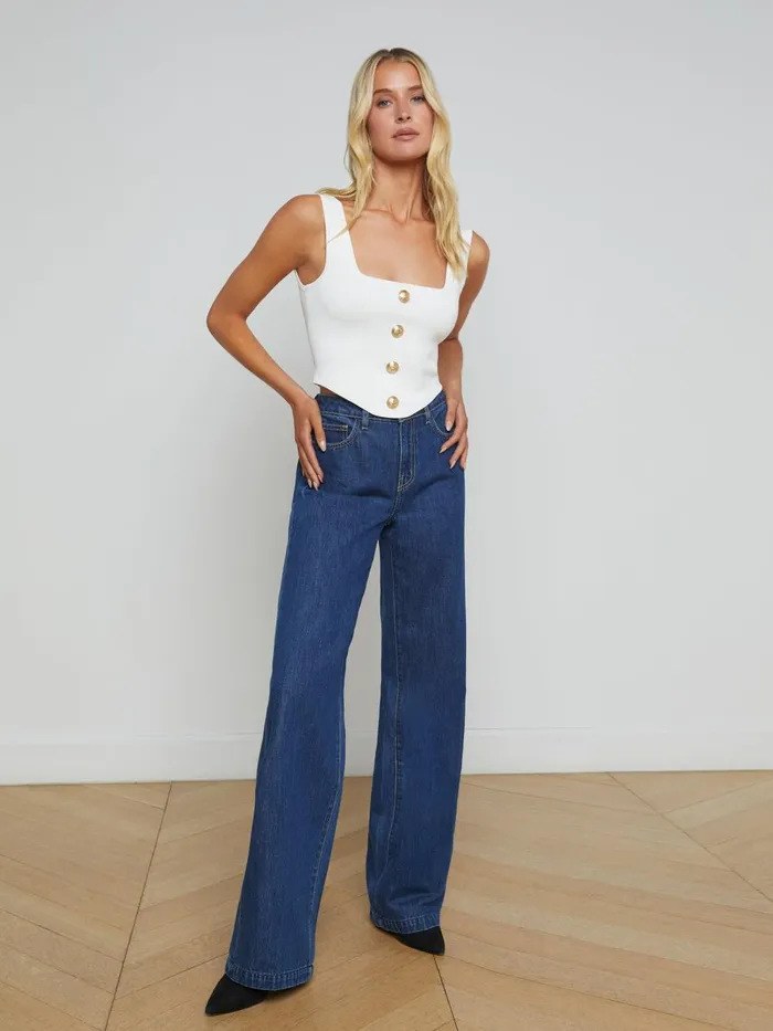 L039Agence Blouses and Tops Women Saga Top Ivorygold L039Agence Blouses and Tops Women Saga Top Ivorygold
