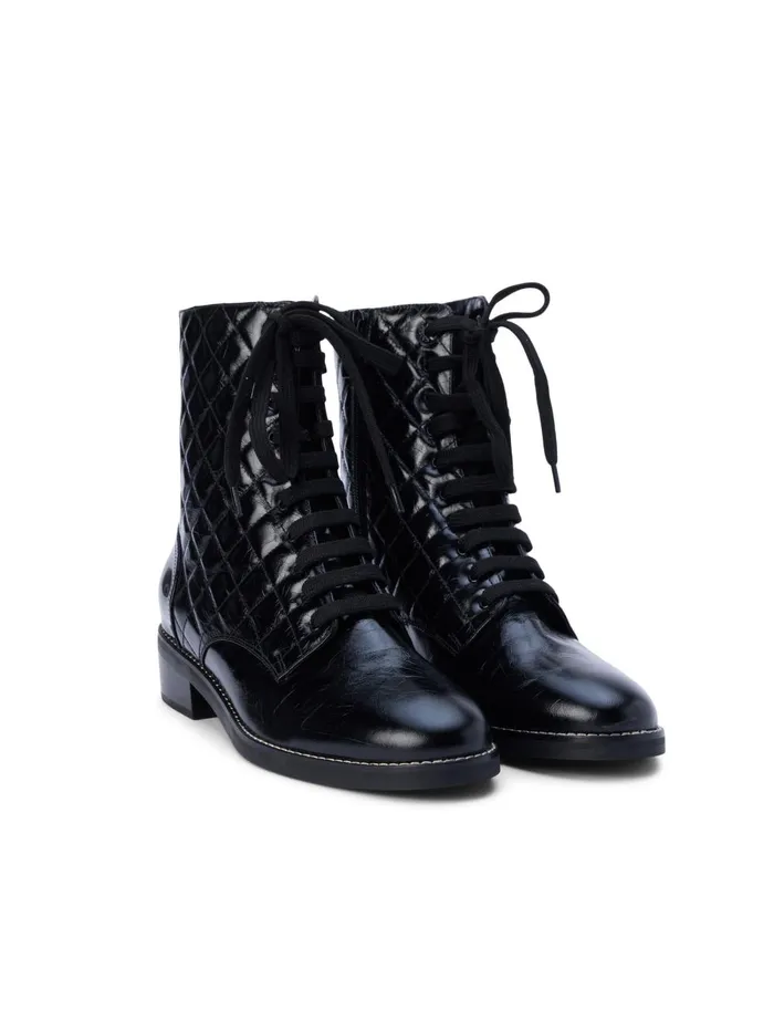 L039Agence Boots and Booties Women Desiree Patent Leather Boot Black Patent L039Agence Boots and Booties Women Desiree Patent Leather Boot Black Patent