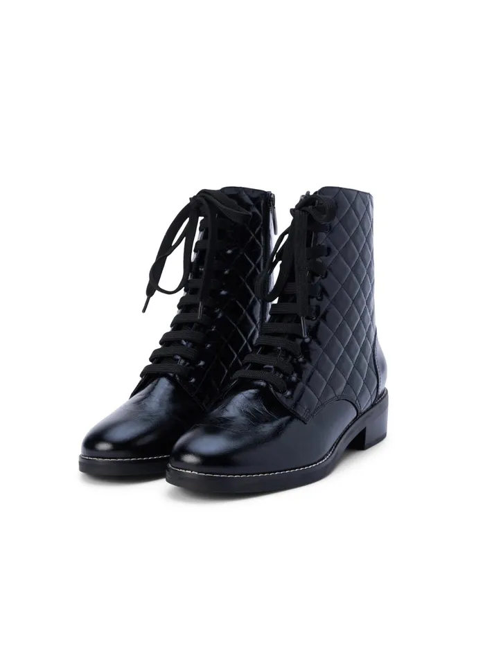L039Agence Boots and Booties Women Desiree Patent Leather Boot Black Patent L039Agence Boots and Booties Women Desiree Patent Leather Boot Black Patent