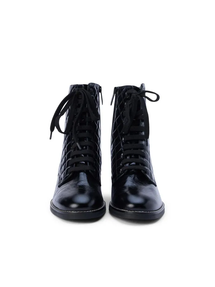 L039Agence Boots and Booties Women Desiree Patent Leather Boot Black Patent L039Agence Boots and Booties Women Desiree Patent Leather Boot Black Patent