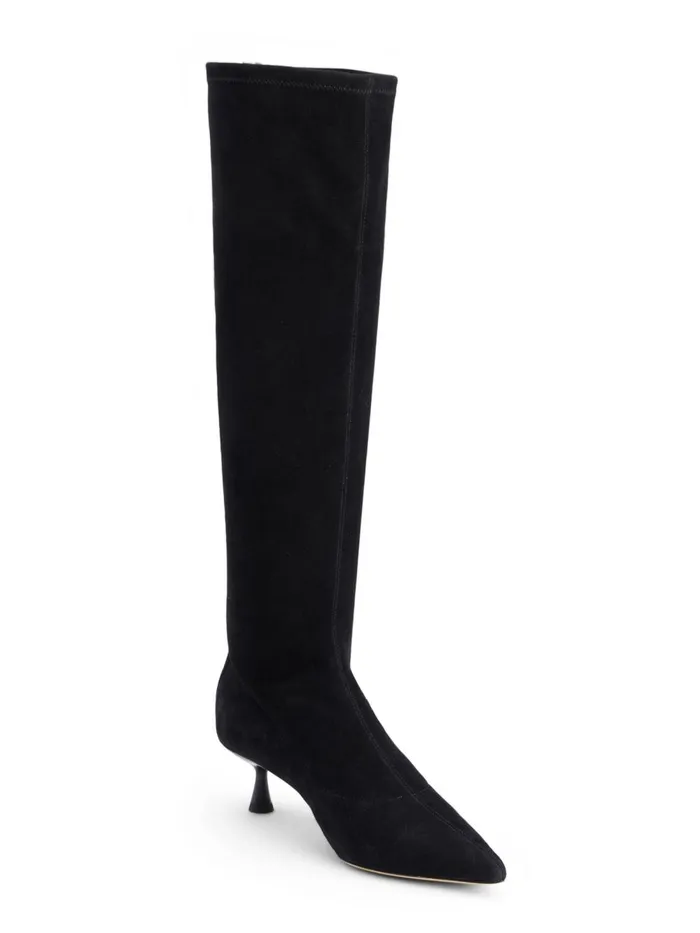 L039Agence Boots and Booties Women Emilie Suede KittenHeel Boot Black Suede L039Agence Boots and Booties Women Emilie Suede KittenHeel Boot Black Suede
