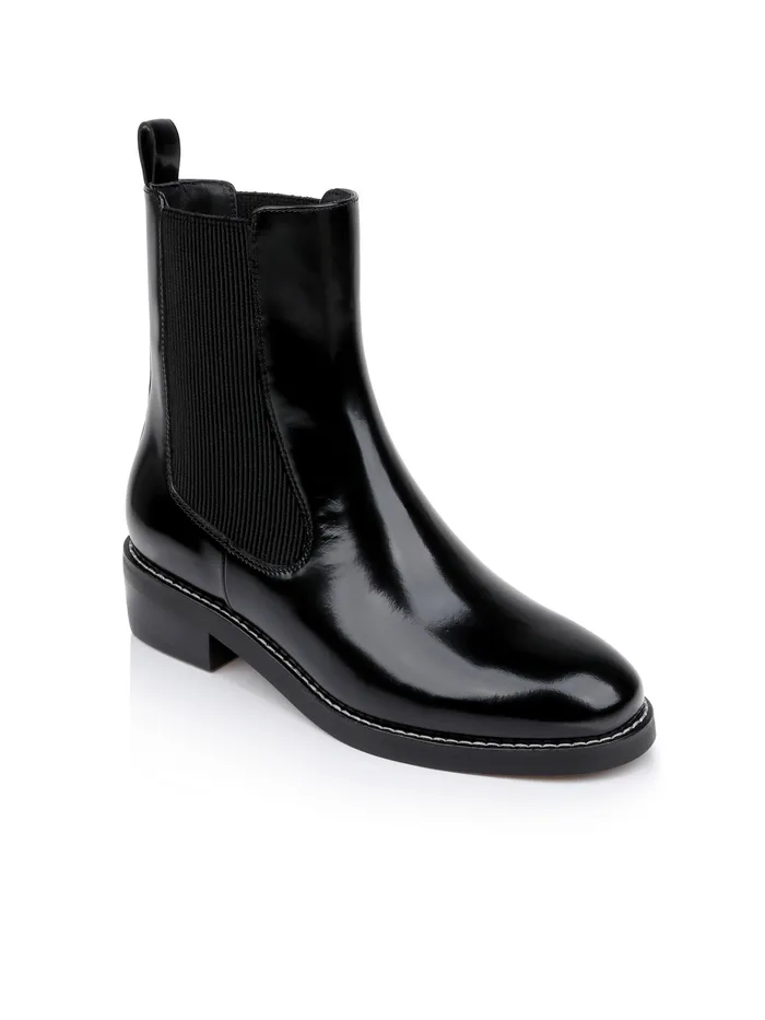 L039Agence Boots and Booties Women Emma Leather Chelsea Boot Black Leather L039Agence Boots and Booties Women Emma Leather Chelsea Boot Black Leather