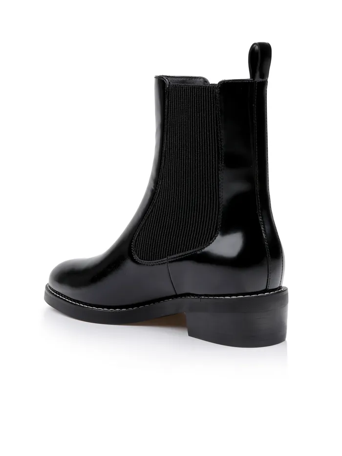 L039Agence Boots and Booties Women Emma Leather Chelsea Boot Black Leather L039Agence Boots and Booties Women Emma Leather Chelsea Boot Black Leather