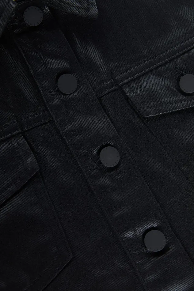 L039Agence Coated Denim Women Koda Coated Jacket Noir Coated L039Agence Coated Denim Women Koda Coated Jacket Noir Coated