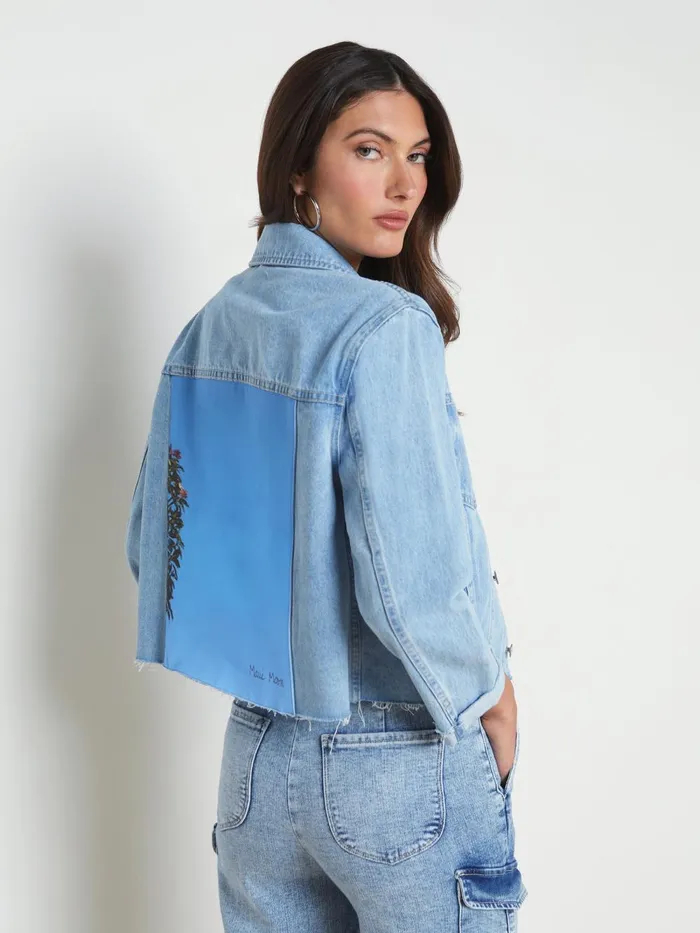 L039Agence Denim Jackets Women Ailana Maui Moon Jean Jacket Cove