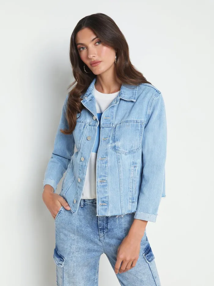 L039Agence Denim Jackets Women Ailana Maui Moon Jean Jacket Cove