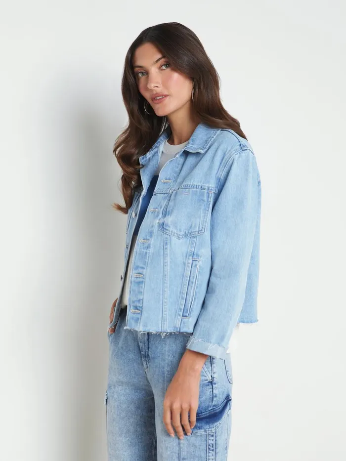 L039Agence Denim Jackets Women Ailana Maui Moon Jean Jacket Cove