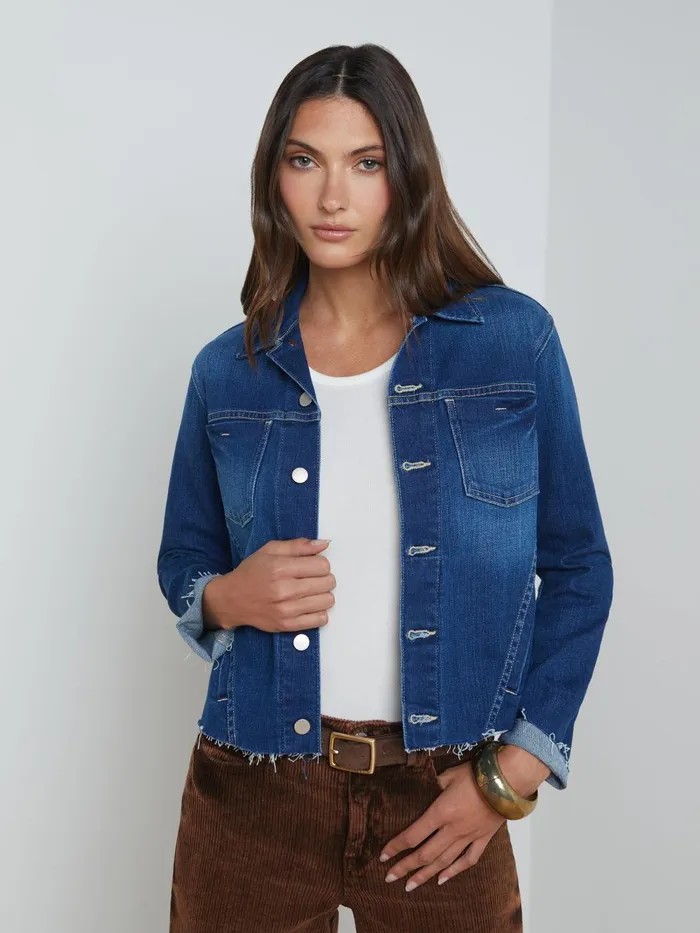 L039Agence Denim Jackets Women Janelle Denim Jacket Desoto