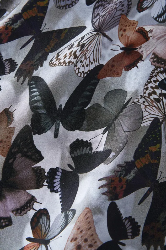 L039Agence Dresses and Jumpsuits Women Zaria Silk Mini Dress Multi Dark Butterfly L039Agence Dresses and Jumpsuits Women Zaria Silk Mini Dress Multi Dark Butterfly