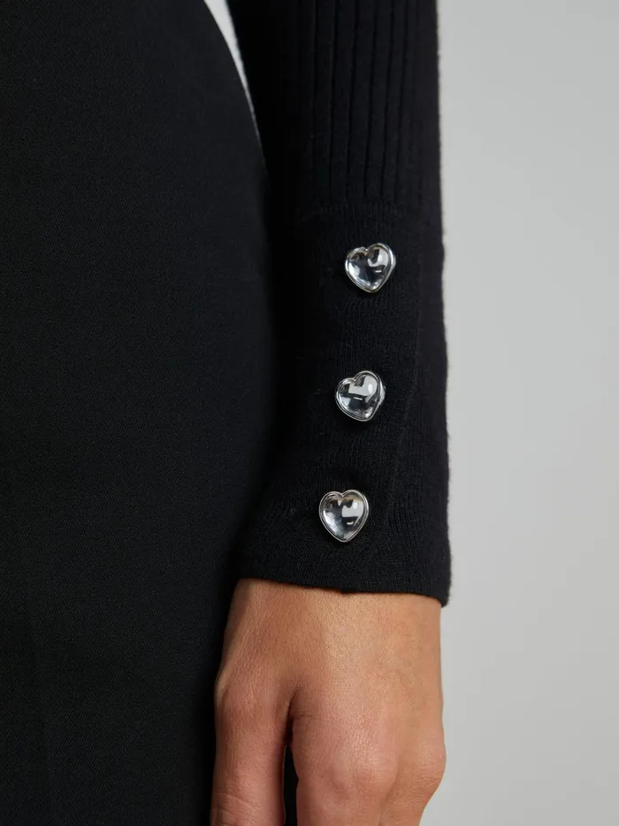 L039Agence Knitwear Women Cesca Embellished Pullover Blackcrystal L039Agence Knitwear Women Cesca Embellished Pullover Blackcrystal