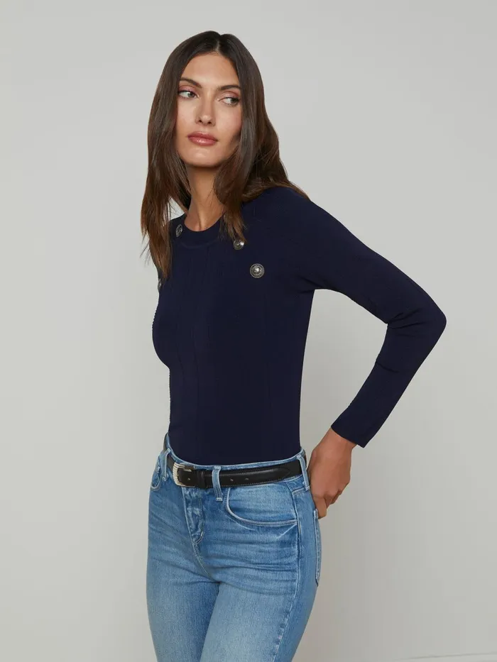 L039Agence Knitwear Women Gretchen Pullover Midnightnickel L039Agence Knitwear Women Gretchen Pullover Midnightnickel