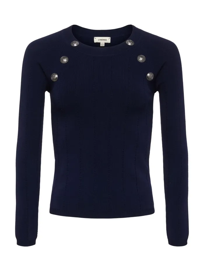 L039Agence Knitwear Women Gretchen Pullover Midnightnickel L039Agence Knitwear Women Gretchen Pullover Midnightnickel