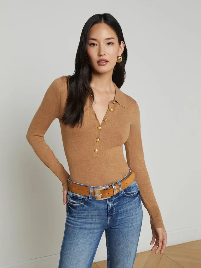 L039Agence Knitwear Women Sterling Sweater Chestnutgold