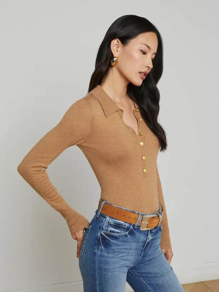 L039Agence Knitwear Women Sterling Sweater Chestnutgold L039Agence Knitwear Women Sterling Sweater Chestnutgold