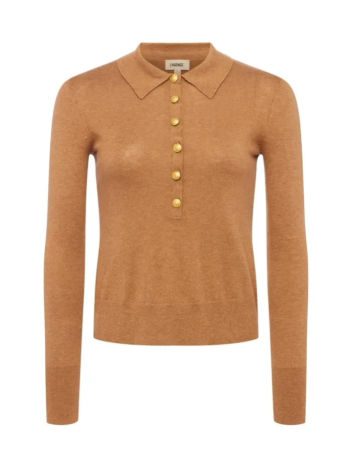 L039Agence Knitwear Women Sterling Sweater Chestnutgold L039Agence Knitwear Women Sterling Sweater Chestnutgold