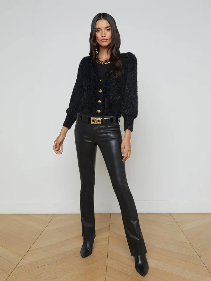 L039Agence Knitwear Women Talulla Cardigan Black Lurexgold Rose L039Agence Knitwear Women Talulla Cardigan Black Lurexgold Rose