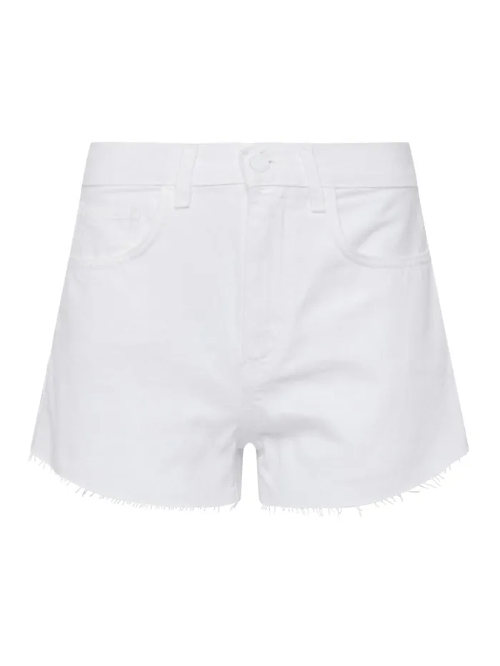 L039Agence Shorts Women Beck RawHem Denim Short Blanc L039Agence Shorts Women Beck RawHem Denim Short Blanc