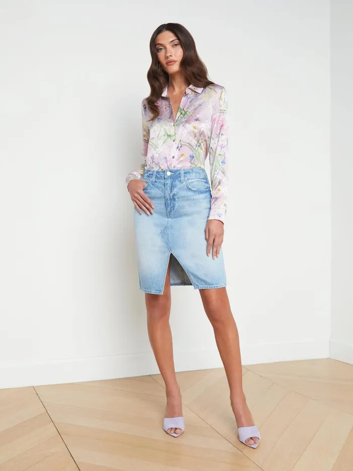 L039Agence Skirts Women Tylee Denim Skirt Palisade