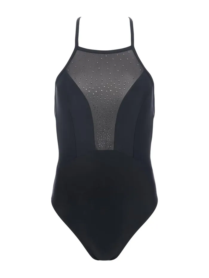 L039Agence Swimwear Women Belle Embellished OnePiece Blackcrystal L039Agence Swimwear Women Belle Embellished OnePiece Blackcrystal