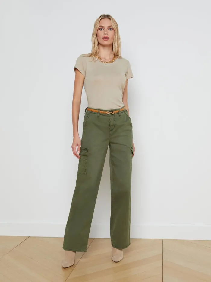 L039Agence Tees Women Cory Cotton Scoopneck Tee Biscuit L039Agence Tees Women Cory Cotton Scoopneck Tee Biscuit