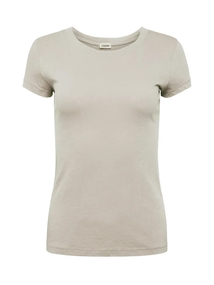 L039Agence Tees Women Cory Cotton Scoopneck Tee Biscuit L039Agence Tees Women Cory Cotton Scoopneck Tee Biscuit