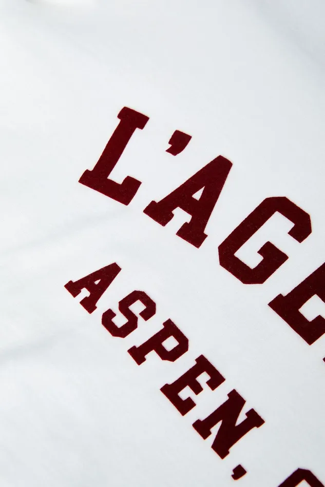 L039Agence Tees Women Romi Long Sleeve Logo Tee Whiteblack L039Agence Tees Women Romi Long Sleeve Logo Tee Whiteblack