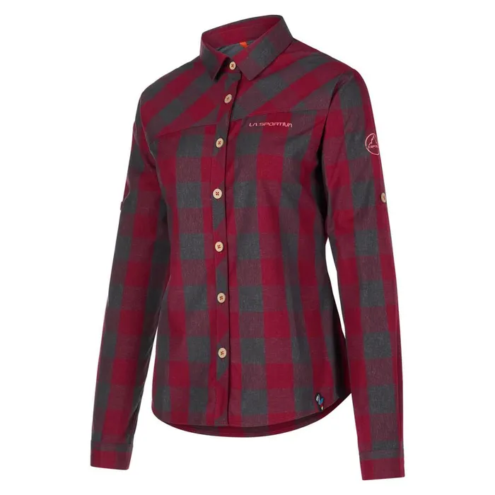 La Sportiva Technical Shirts Andes LS Shirt W CarbonFlamingo 8211 Women