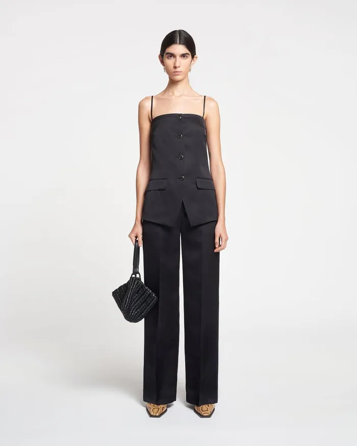 Lanai Tailored TechSatin Pants Black Women Nanushka Pants